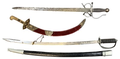 Lot 373 - Three decorative reproduction swords...