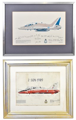 Lot 1755 - A Red Arrows signed print, signed by members...