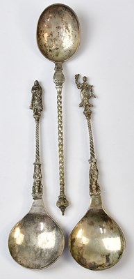 Lot 813 - A Russian silver annointing spoon, with...