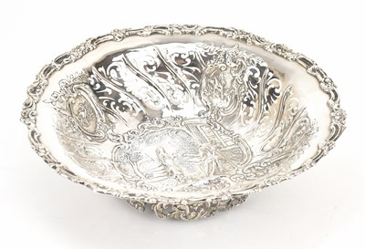 Lot 380 - A Victorian imported hallmarked silver footed...