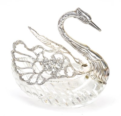 Lot 454 - An imported hallmarked silver and cut glass...