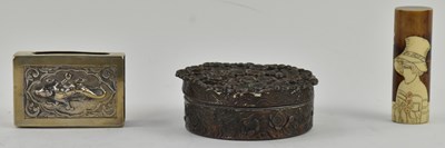 Lot 1079 - An early 20th century Chinese bronzed white...