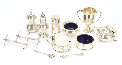 Lot 415 - WALKER & HALL; a George VI hallmarked silver...