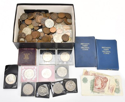 Lot 648 - A collection of 19th century and later coins,...