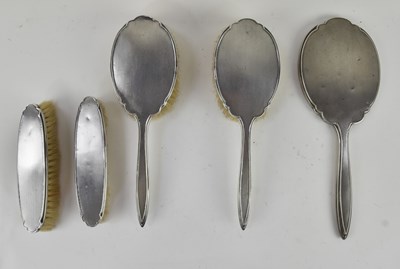 Lot 1198 - A George VI hallmarked silver five piece...