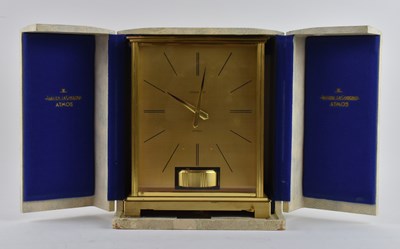 Lot 138 - JAEGER-LECOULTRE; a mid century gilt brass...
