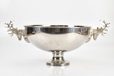 Lot 31 - KENNETH WILLIAMS; a modern metal punch bowl...