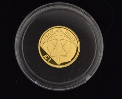 Lot 1506 - ROYAL MINT; a cased encapsulated 2003 £1 gold...