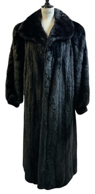 Lot 438 - HABÉ ORIGINAL; a vintage lady's black mink fur...