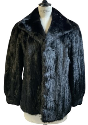 Lot 439 - A vintage lady's black mink half length fur...
