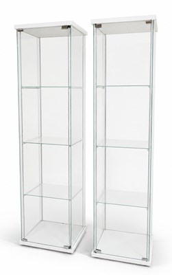 Lot 95 - A pair of modern contemporary Ikea glass...