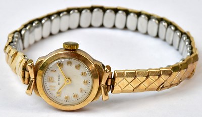 Lot 1033 - A 9ct yellow gold cocktail watch head, the...