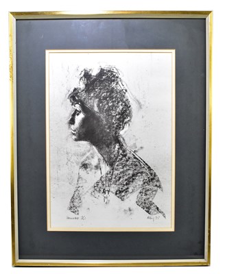 Lot 1378 - HAROLD FRANCIS RILEY BL.D. Litt FRCS (HON) DFA ATC (born 1943); pencil signed limited edition print, Harriet