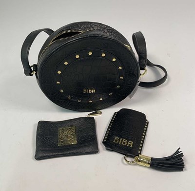 Lot 318 - BIBA; a Crawler bag, purse, and luggage label