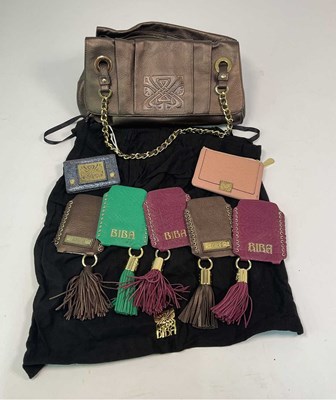 Lot 309 - BIBA; brown leather bag, with two purses and...