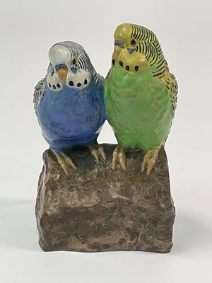 Lot 240 - ROYAL COPENHAGEN; a pair of painted...