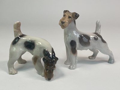 Lot 246 - ROYAL COPENHAGEN; two porcelain models of wire...