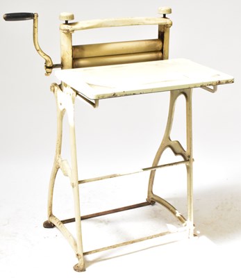 Lot 281 - A vintage cream enamelled SIF Mermaid mangle,...