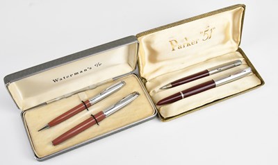 Lot 2106 - PARKER; cased fountain pen and pencil,...