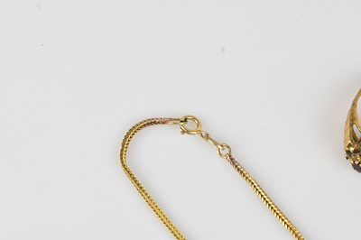 Lot 45 - A yellow metal box link bracelet, stamped '9ct...