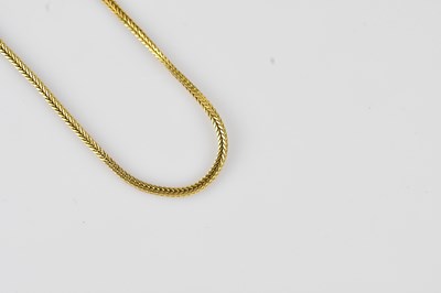 Lot 45 - A yellow metal box link bracelet, stamped '9ct...