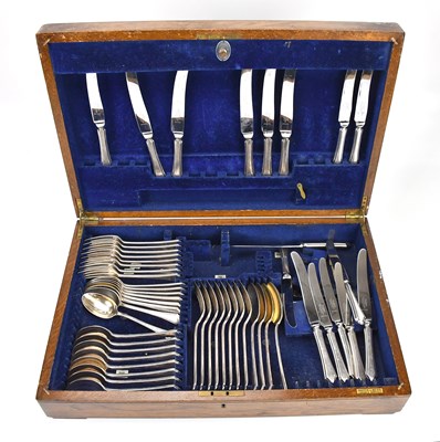 Lot 8 - MAPPIN & WEBB; a part canteen of silver plated...