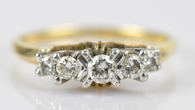 Lot 426 - An 18ct yellow and white gold diamond set five...