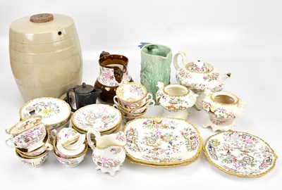 Lot 1421 - A 19th century ironstone part tea and dinner...