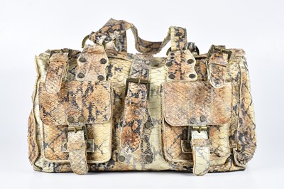 Lot 1419 - MULBERRY; a genuine python skin patterned...