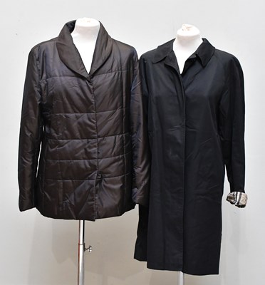 Lot 1315 - BURBERRY; a black lady's knee-length cotton...