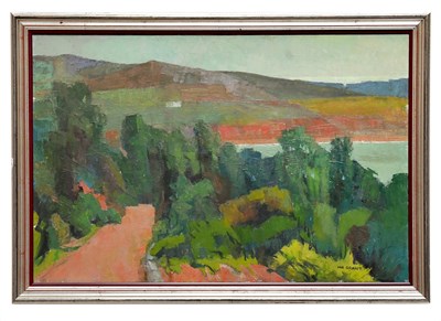 Lot 191 - IAN GRANT; oil on canvas, landscape scene,...