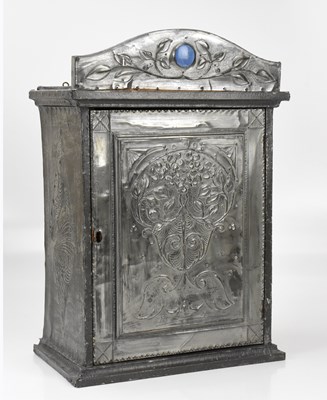 Lot 137 - An Arts and Crafts sheet pewter hanging wall...