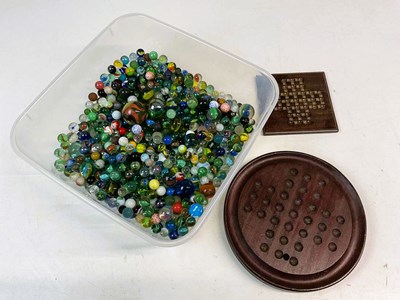 Lot 84 - A large amount of marbles, together with two...