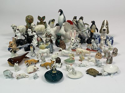 Lot 177 - A quantity of ceramic and porcelain models of...