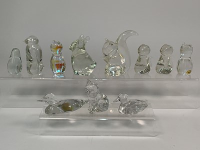 Lot 271 - Eleven decorative glass animals, including...