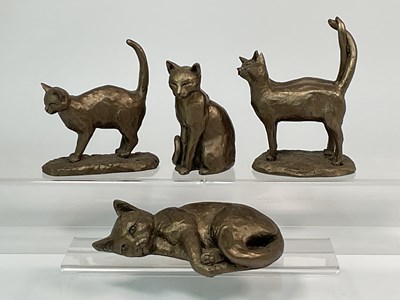 Lot 22 - PAUL JENKINS FOR FRITH SCULPTURE; four bronzed...