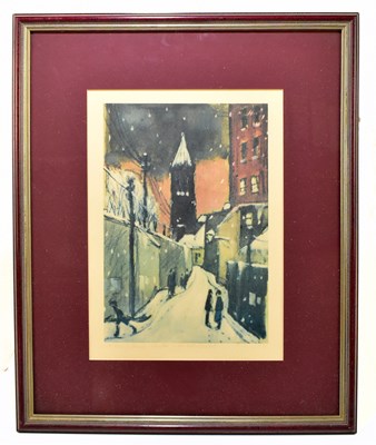 Lot 1398 - HAROLD FRANCIS RILEY BL.D. Litt FRCS (HON) DFA ATC (born 1943); ink signed print, St Mary's Church, Swinton