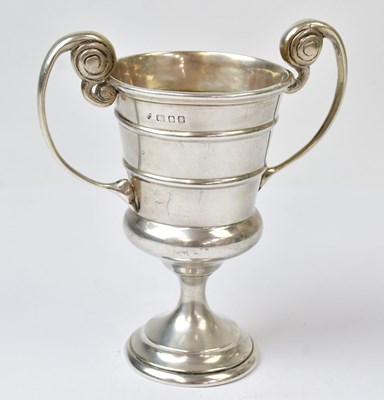 Lot 787 - A George V hallmarked silver trophy cup, with...