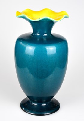 Lot 1451 - LINTHORPE; a large Art Pottery vase, with wavy...