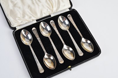 Lot 294 - ATKIN BROTHERS; a cased set of six hallmarked...