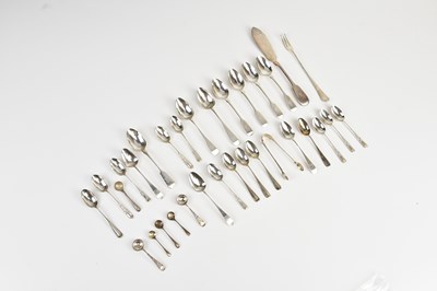 Lot 241 - A set of six hallmarked silver teaspoons,...