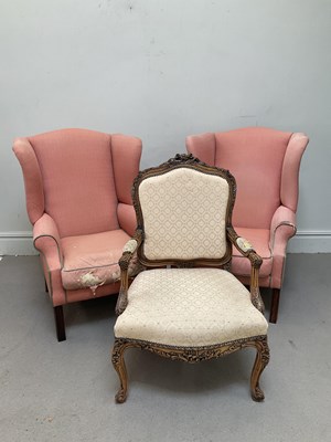 Lot 1214 - A pair of George III style Gainsborough style...