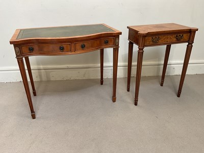 Lot 1108 - A reproduction George III style walnut side...