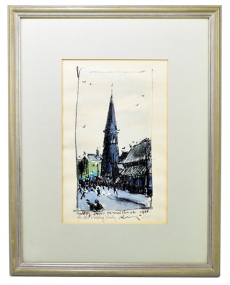 Lot 1381 - HAROLD FRANCIS RILEY BL.D. Litt FRCS (HON) DFA ATC (born 1943); print, Mancunian Church