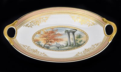 Lot 1517 - KAISER; a German Belvedere pattern oval dish,...