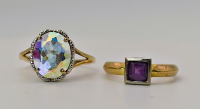 Lot 488 - Two 9 carat gold rings, comprising a 9ct gold...
