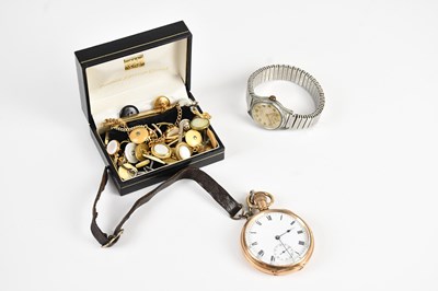 Lot 1237 - DULUX; a vintage stainless steel wristwatch, a...