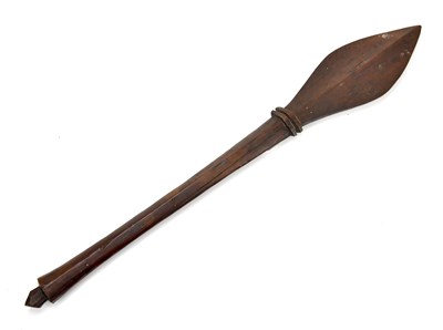 Lot 666 - A South Seas carved hardwood club, possibly...