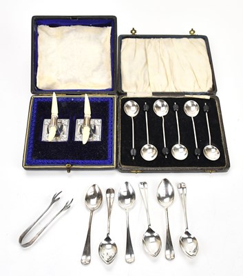 Lot 273 - A collection of hallmarked silver flatware...