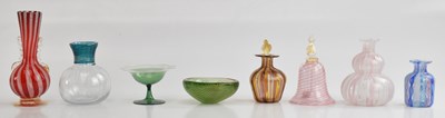 Lot 1614 - Six pieces of Murano glass, including perfume...